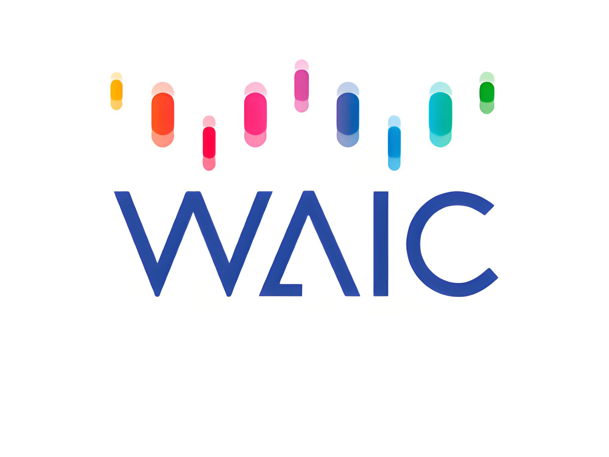 Logo of the world artificial intelligence conference (waic), featuring colorful, dynamic shapes above the bold ‘waic’ lettering. Represents global ai innovation, connecting technologies like speech recognition, natural language processing, and digital human solutions. Relevant for ai - driven retail, smart kiosk, and tech industry advancements, aligning with waic’s focus on cutting - edge ai applications.