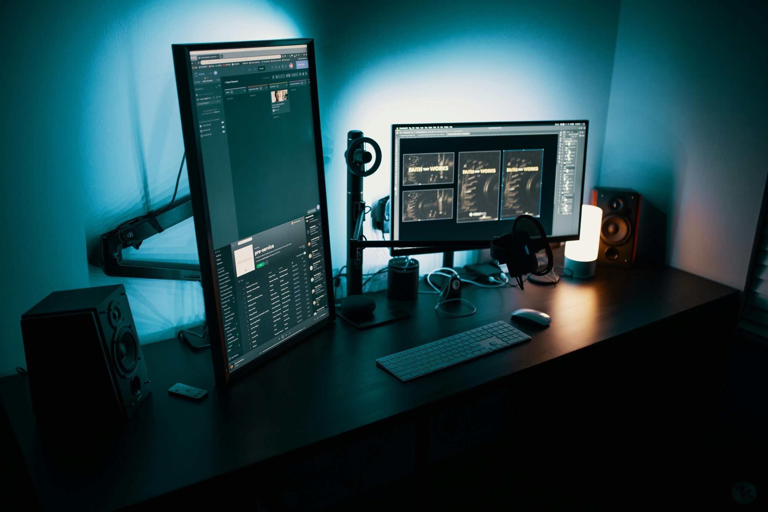 Esg3 Dual - monitor workspace with ai - focused tools: represents efficient, low - energy retail tech development. Aligns with lightweight ai models (running on standard devices, no high - spec gpus/cloud), reducing retail energy consumption. Supports esg goals via sustainable ai solution design.