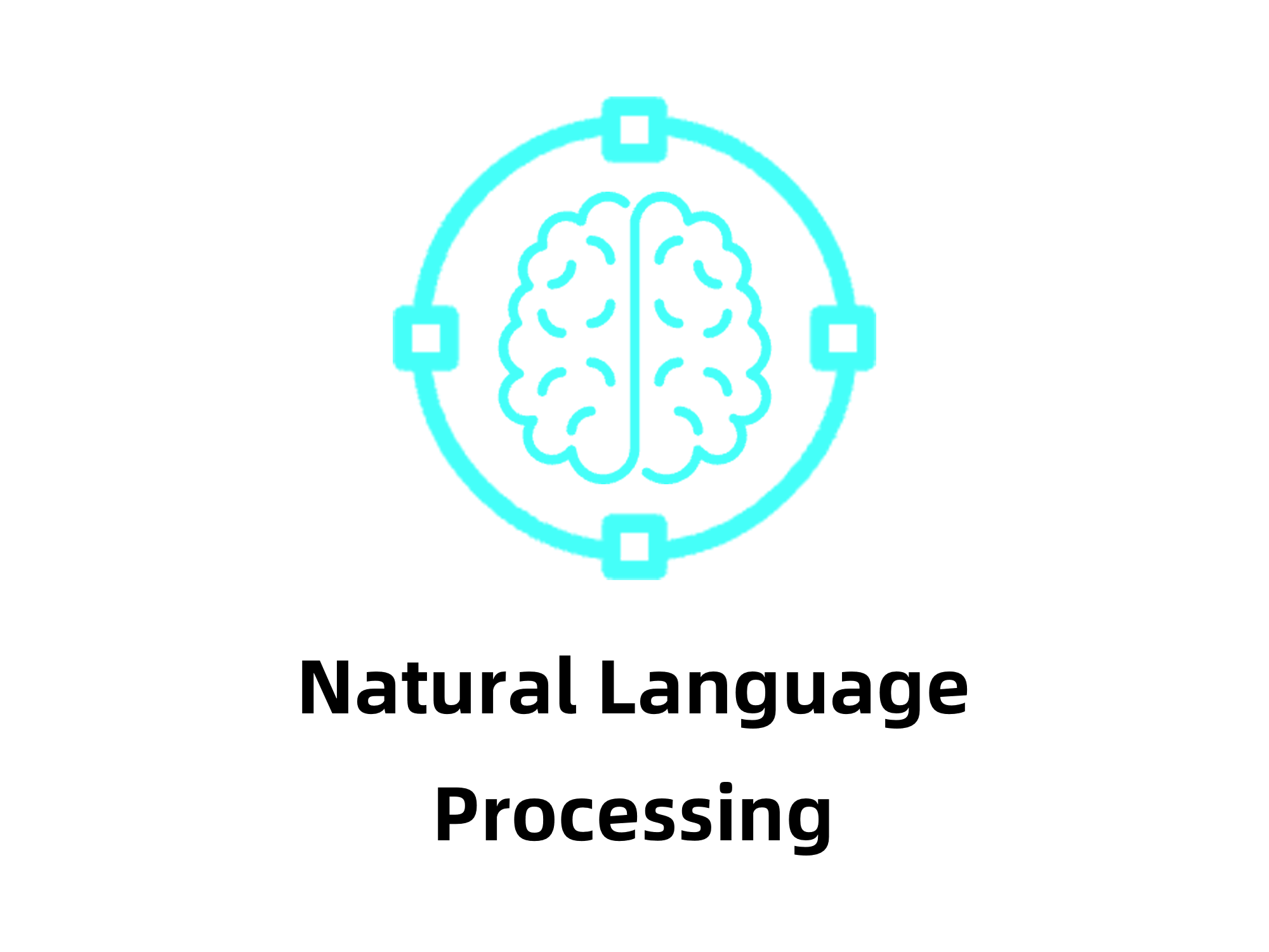 Technology7 Natural language processing (nlp) icon: brain - inspired design representing ai understanding of human language. Powers digital human conversations, optimizing self - service kiosk interactions and retail customer support. Aligns with pos providers and retailers seeking intelligent language solutions.