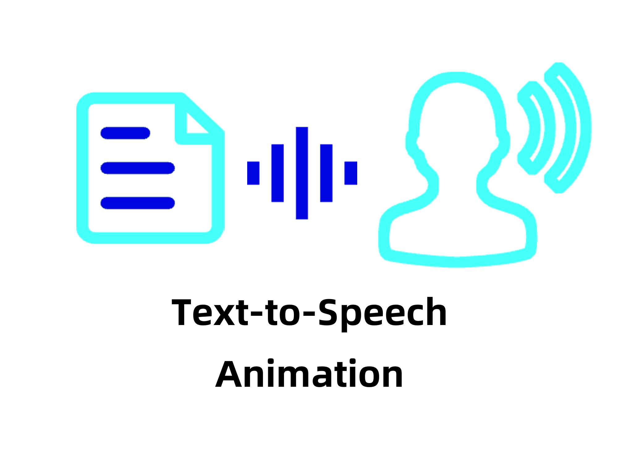Technology9 Text - to - speech animation icon: depicts text - to - audio conversion with a human figure, emphasizing animated digital human speech. Elevates self - service kiosk interactions in retail, creating lifelike customer experiences. Suits kiosk manufacturers and retailers focused on immersive digital engagement.
